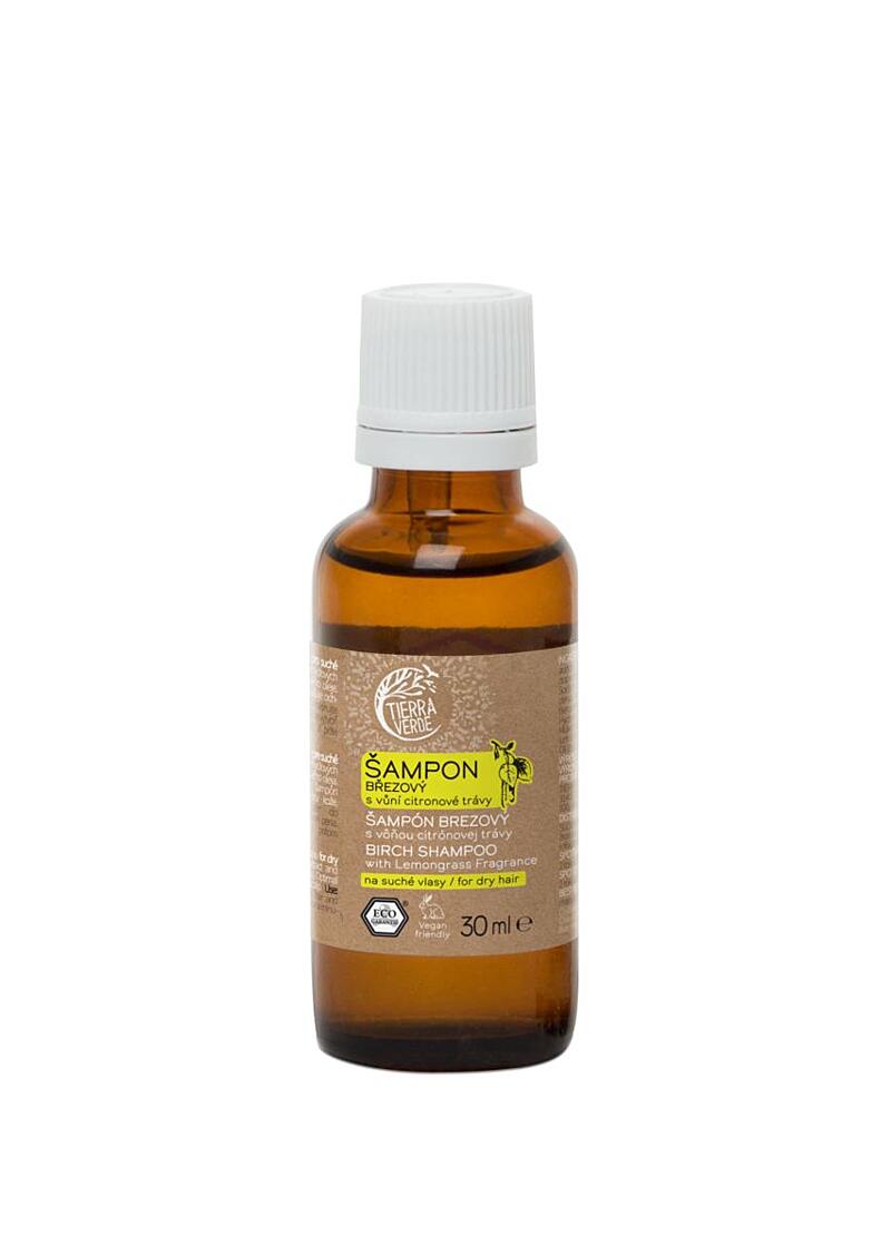  Šampon březový s vůní citronové trávy (vzorek lahvička 30 ml)