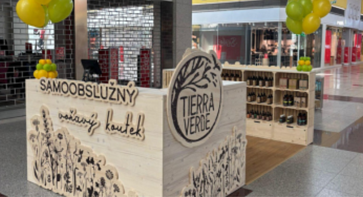 Nový samoobslužný stánek TIERRA VERDE v brněnské Olympii
